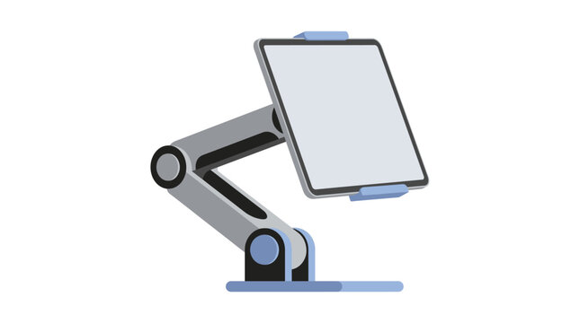 Adjustable Tablet Stand Vector Illustration Isolated on White Background
