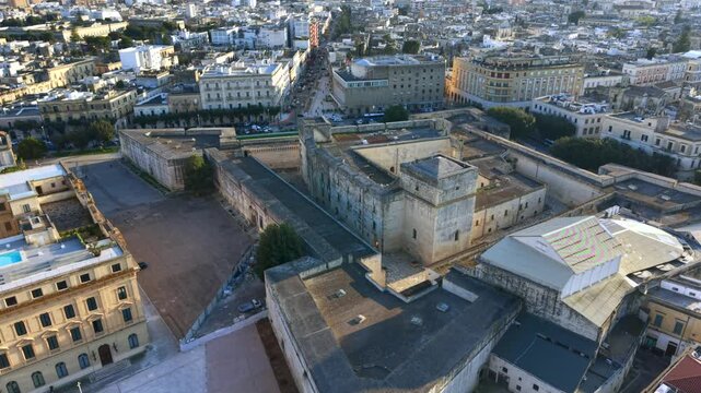Lecce, Puglia, Italy, aerial drone video