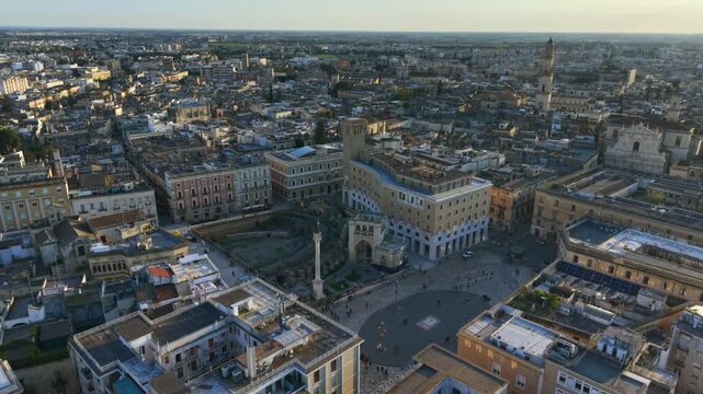 Lecce, Puglia, Italy, aerial drone video