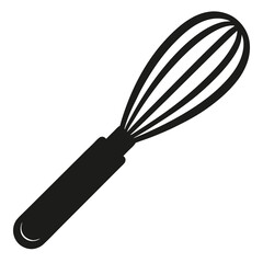 Fototapeta premium Black and white kitchen whisk illustration perfect for culinary and cooking related concepts