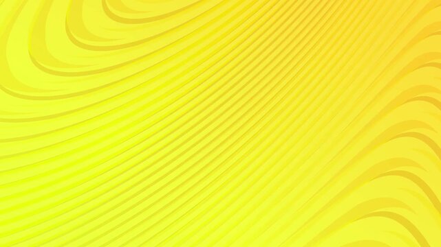 Bright yellow flowing wave background featuring smooth layered curves and elegant linear contours. Dynamic geometric composition with depth, movement, and vibrant visual texture.