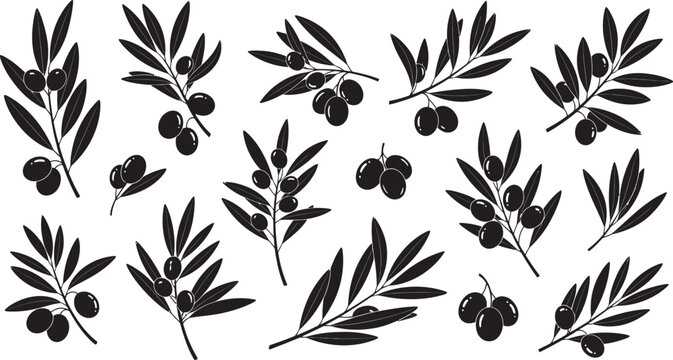 seamless pattern with olive branch