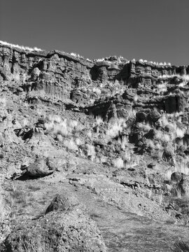 stone wall in the mountains