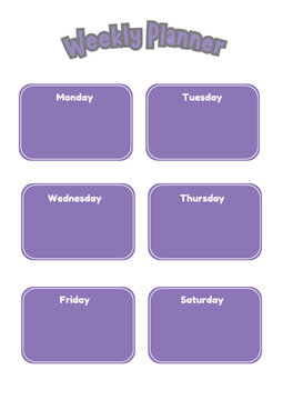 Purple Weekly Planner Document A4.eps