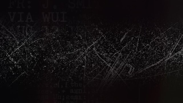 Animated grunge background with the effect of worn metal, scratches and noise, and colored highlights. The typewriter text shines through, loop animation for the design.