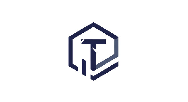 Modern Hexagonal Logo with Letter T - Corporate Identity, Technology, Abstract Design