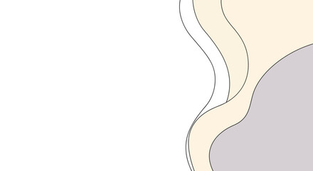 Naklejka premium Minimalist Abstract Background with Organic Flowing Shapes, Pastel Colors, and Copy Space