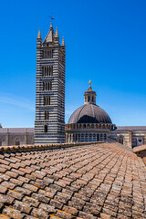 Naklejka premium Facciatone, Ausblick auf den Duomo di Siena, Toskana, Italien