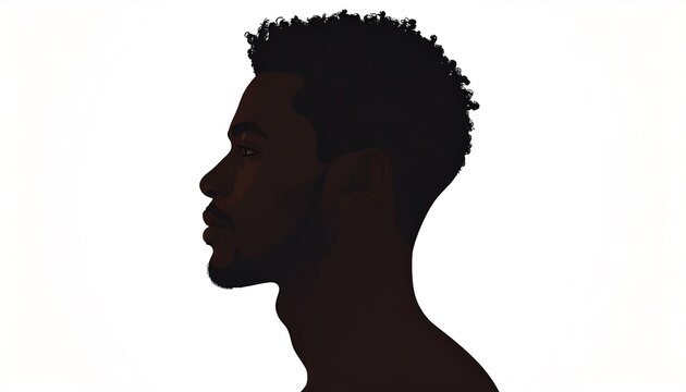 Mans Profile Art.