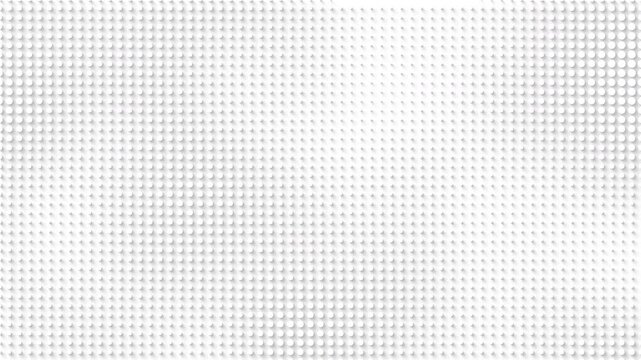 A motion pattern of an abstract white gradient halftone dotted background with a decent shadow. Seamless loop in a modern, clean, business style in 4k. Fits a presentation or infographic background
