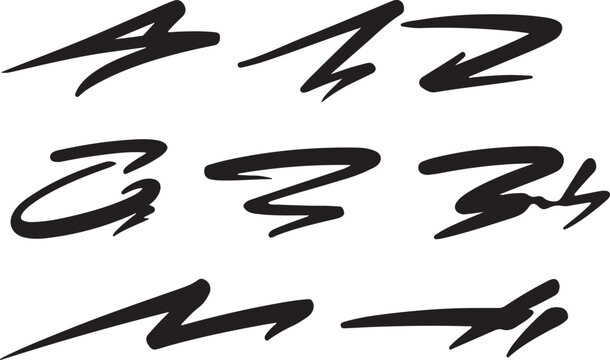 Handwritten signature letters a to z in black ink