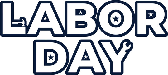 Happy labor day typography festive stars and stripes holiday graphic © Ragia