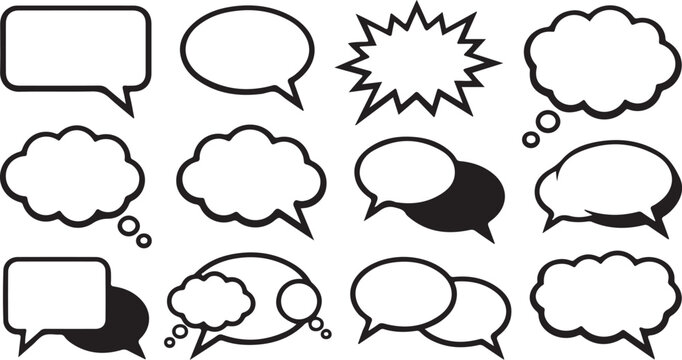 A massive, versatile collection of speech bubbles and comic book elements. This mega-bundle includes everything from clean minimalist vector callouts and professional dialogue bubbles to messy hand