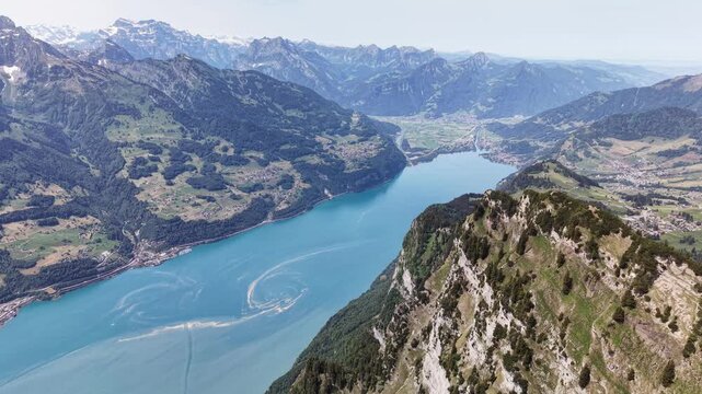 lake and mountains, Walensee Churfirsten 