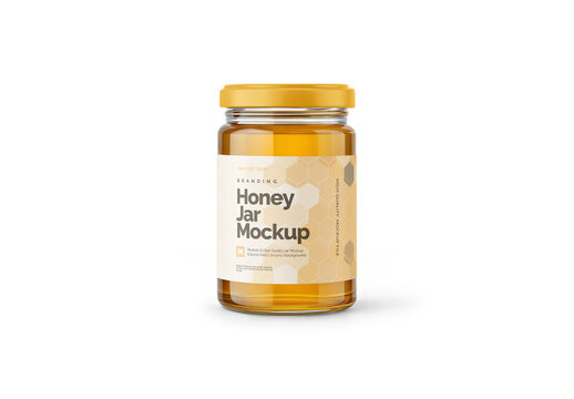 Honey Jar Mockup Realistic Design for Marketing and Packaging
