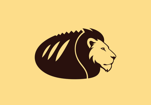 Creative logo design combining a lion head and bread loaf