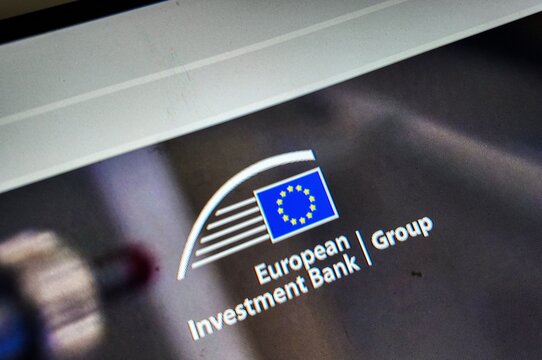 a computer screen with the european investment bank website displayed