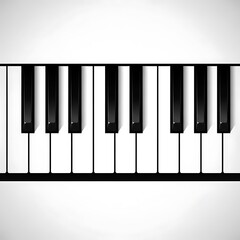 Fototapeta premium Black and white piano keyboard close-up.