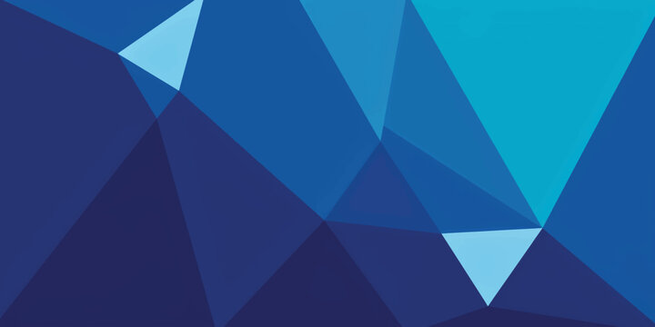 Abstract blue geometric background featuring a modern digital vector pattern with origami triangle shapes, creating a stylish diamond polygon texture template ideal for business and technology design.