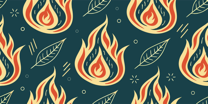 A seamless repeating pattern fills the entire frame, featuring a stylized representation of flames. The flames are abstract and elongated, resembling streaks or brushstrokes, arranged diagonally acros