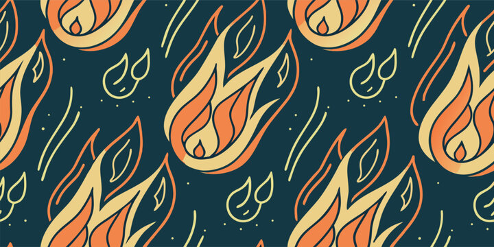 A seamless repeating pattern fills the entire frame, featuring a stylized representation of flames. The flames are abstract and elongated, resembling streaks or brushstrokes, arranged diagonally acros