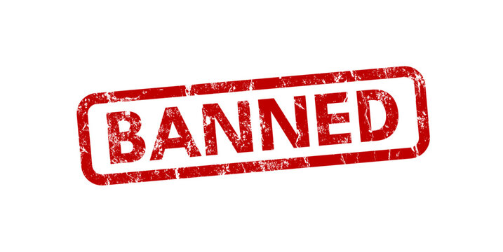 Banned rubber stamp vector illustration