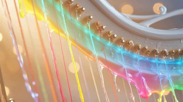 Harps turning into Rainbow Droplets