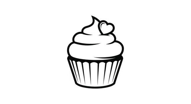 A delicious sweet cupcake dessert treat.