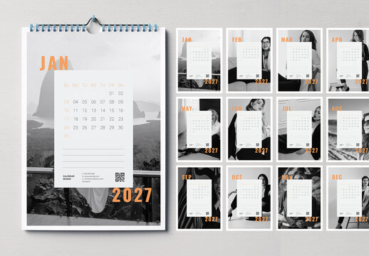 Minimal Calendar Template 2027