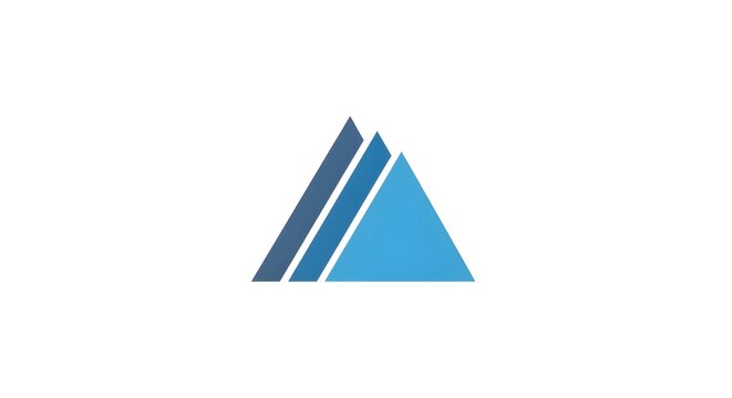 Abstract geometric symbol with ascending parallel arrows representing financial growth, business success, and corporate progress isolated on white background