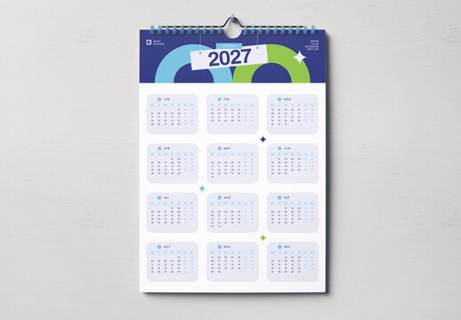 Minimal Calendar Template 2027