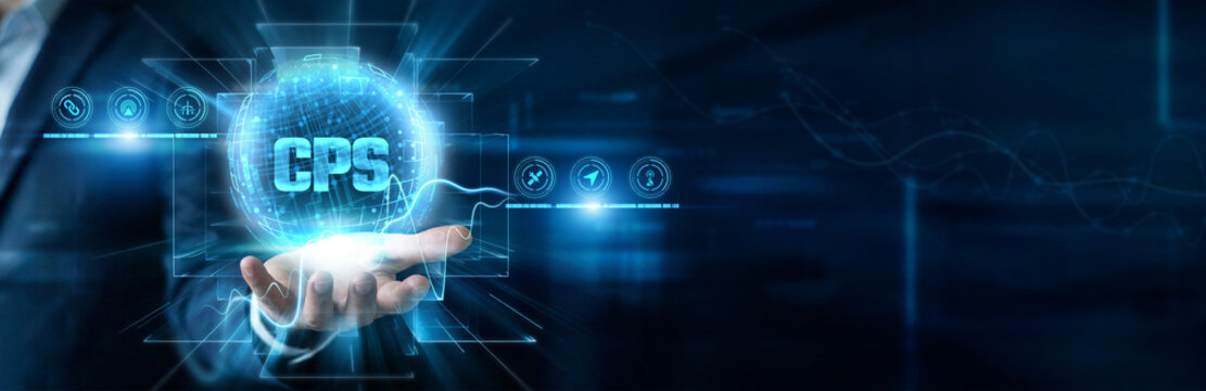 Systems Engineer Hand Hold CPS, and cyber physical systems, industrial automation sensor, smart factory internet of things, hardware software network integration, robotics