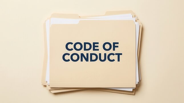 Official Code of Conduct document for corporate ethics and workplace behavior standards.