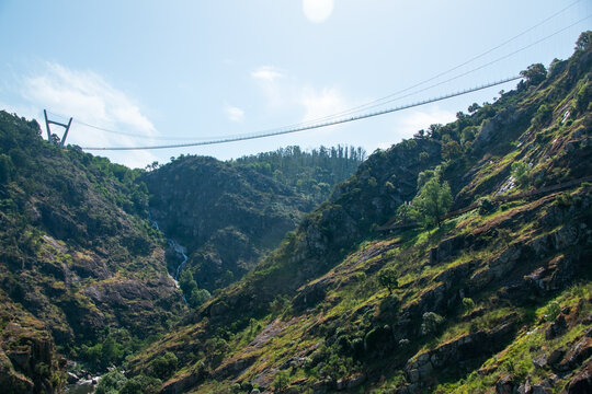 Longest pedestrian suspension bridge 516 Arouca in Portugal
