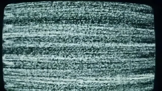Extreme close-up of intense, dynamic television static, with flickering white and vibrant electric teal electronic noise, undulating scanlines, abstract digital chaos concept.