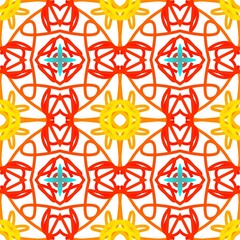 Fototapeta premium Seamless geometric pattern design with vibrant abstract lines luxurious decorative motif for wallpaper textile fabric and background texture
