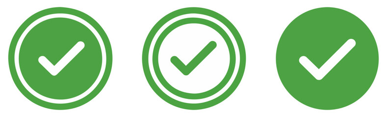 green check mark icon set © Vectorixpro