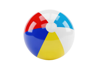 Fototapeta premium Colorful beach ball isolated on transparent background