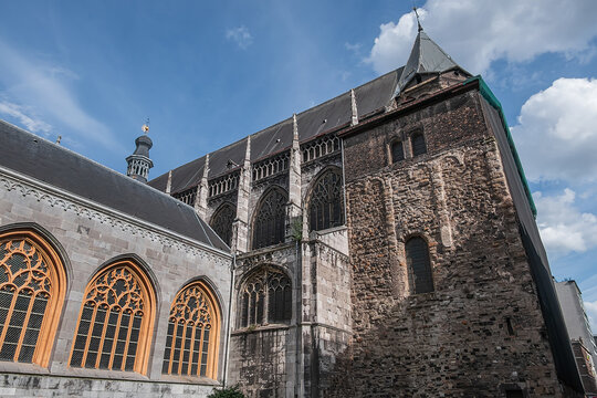 Roman Catholic Saint James's Church or Church of St. James the Less (Eglise Saint-Jacques-le-Mineur); originally the abbey church of Saint James Abbey (founded in 1015). LIEGE, BELGIUM.