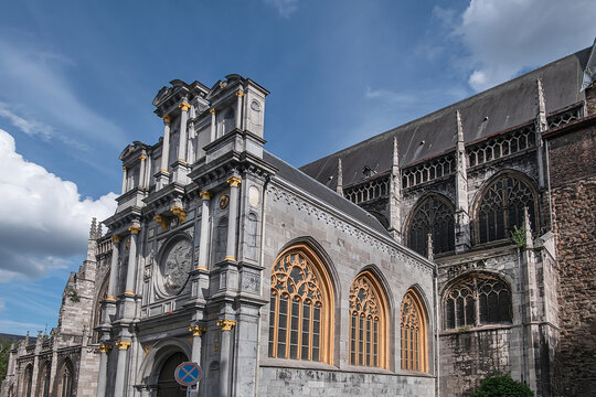 Roman Catholic Saint James's Church or Church of St. James the Less (Eglise Saint-Jacques-le-Mineur); originally the abbey church of Saint James Abbey (founded in 1015). LIEGE, BELGIUM.