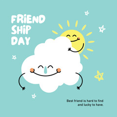 Fototapeta premium Friendship Day Social Media Post