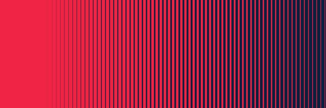 A vibrant gradient background with vertical lines transitioning from red to dark blue.