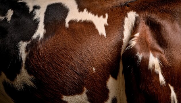 close up of cow skin showcasing unique patterns and textures highlighting natural animal hide beauty