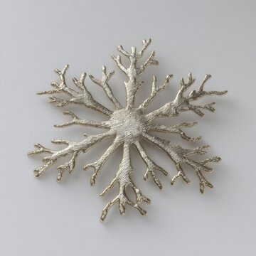 Silver Abstract Snowflake Decorative Ornament