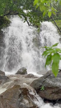 Amazing Ghol waterfall in Ghol village on western ghats on India near Pune, Maharashtra, Maharashtra