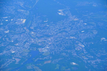 Naklejka premium aerial photo shows the city of Fredericksburg, Virginia,