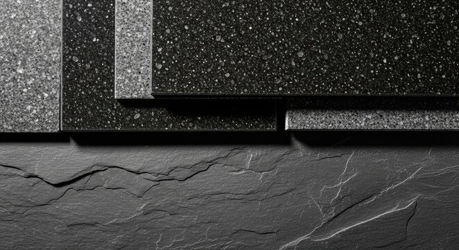 High-resolution dark grey slate background featuring natural stone textures and elegant black granite slabs for premium architectural design, structural, floor, schist