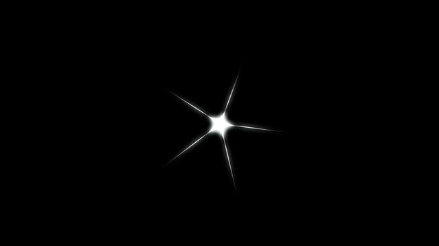 magic star glow animation, Shimmering light, magic flash animated effect. Twinkle lights,Sparkling stars,star shining  on black background. Cartoon Style Twinkling 4k.