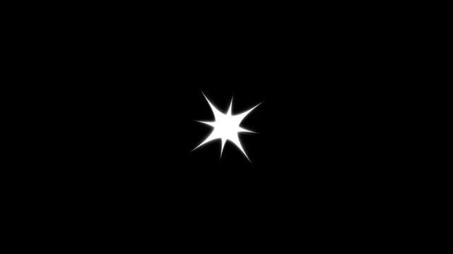Twinkle star sparkle animated on black screen.Star twinkling for festive holiday event,retro vector stars and dots, twinkle star sparkle overlay on soft.video 4k