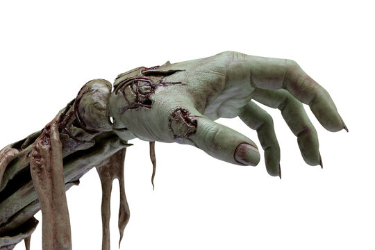 Zombie Hand Reaching Out in Dark Horror Setting